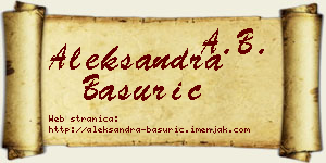 Aleksandra Basurić vizit kartica